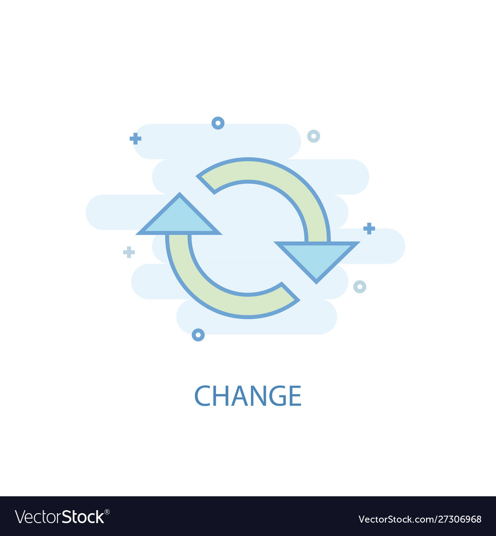 Change line concept simple icon colored