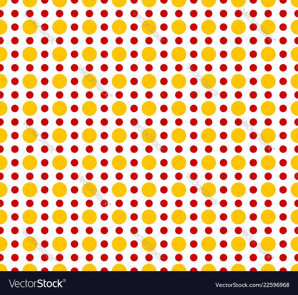 Circles pattern - basic duotone red-yellow Vector Image