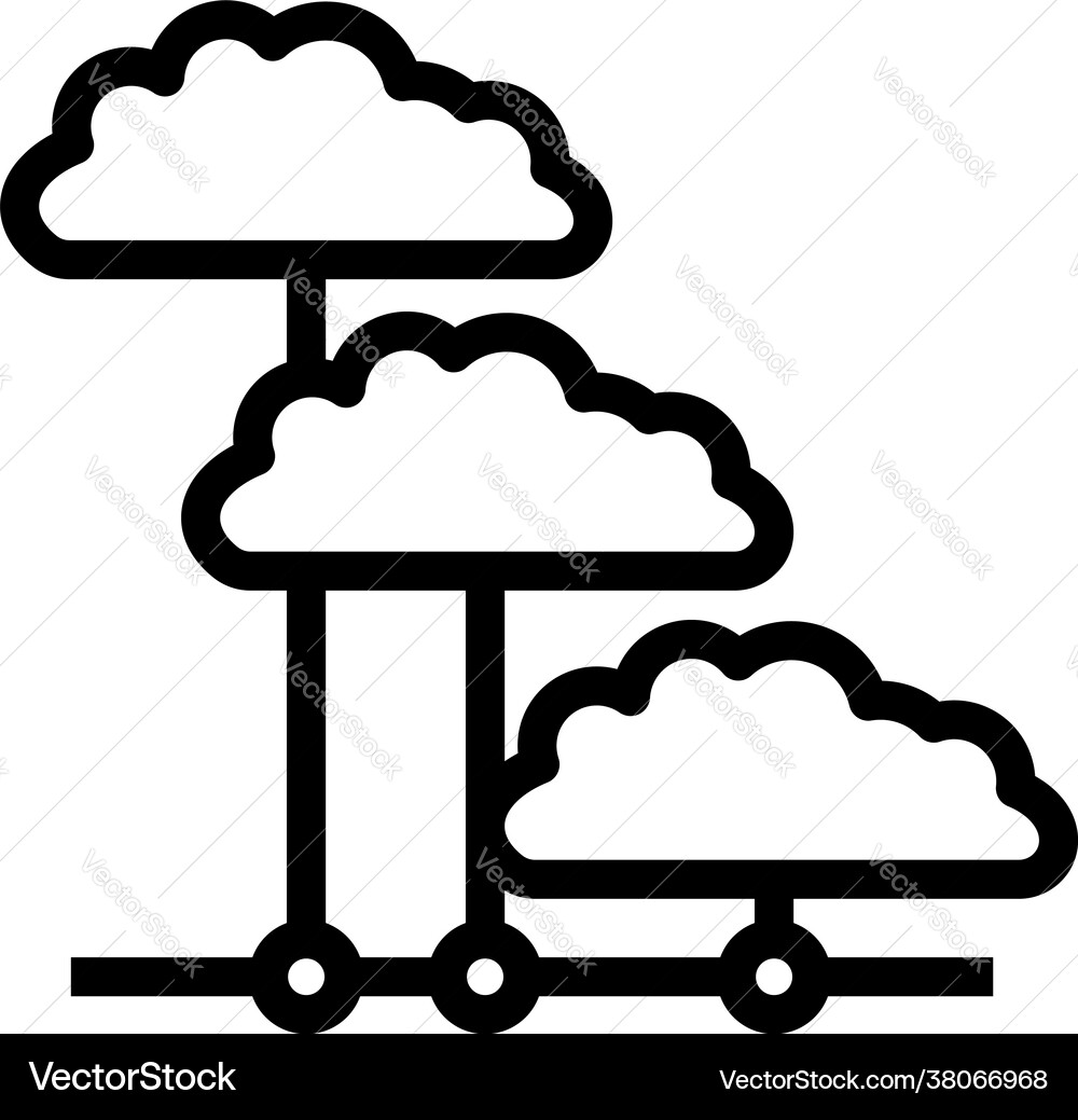 Cloud network icon Royalty Free Vector Image - VectorStock