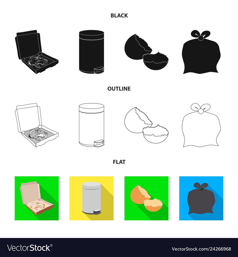 Design of dump and sort symbol set vector image Design of dump and sort symbol set