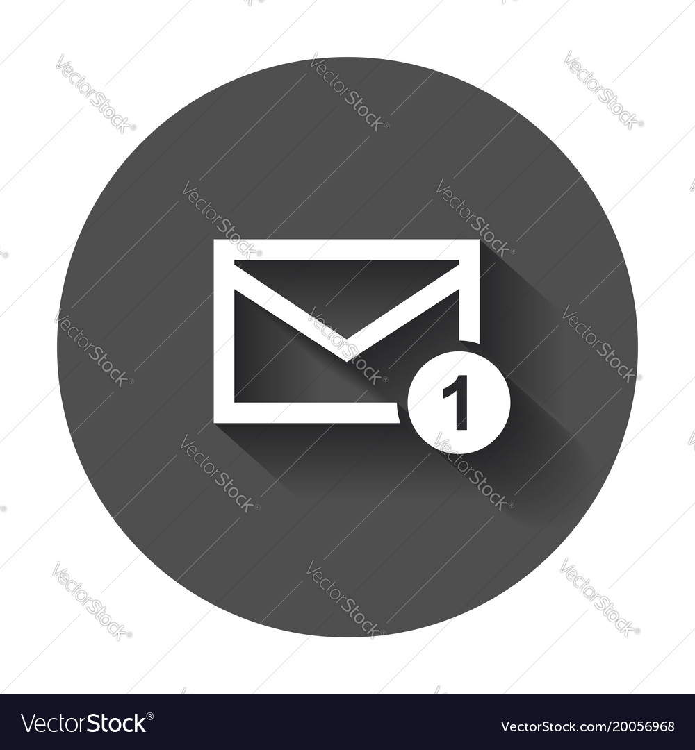 Mail envelope message icon in flat style