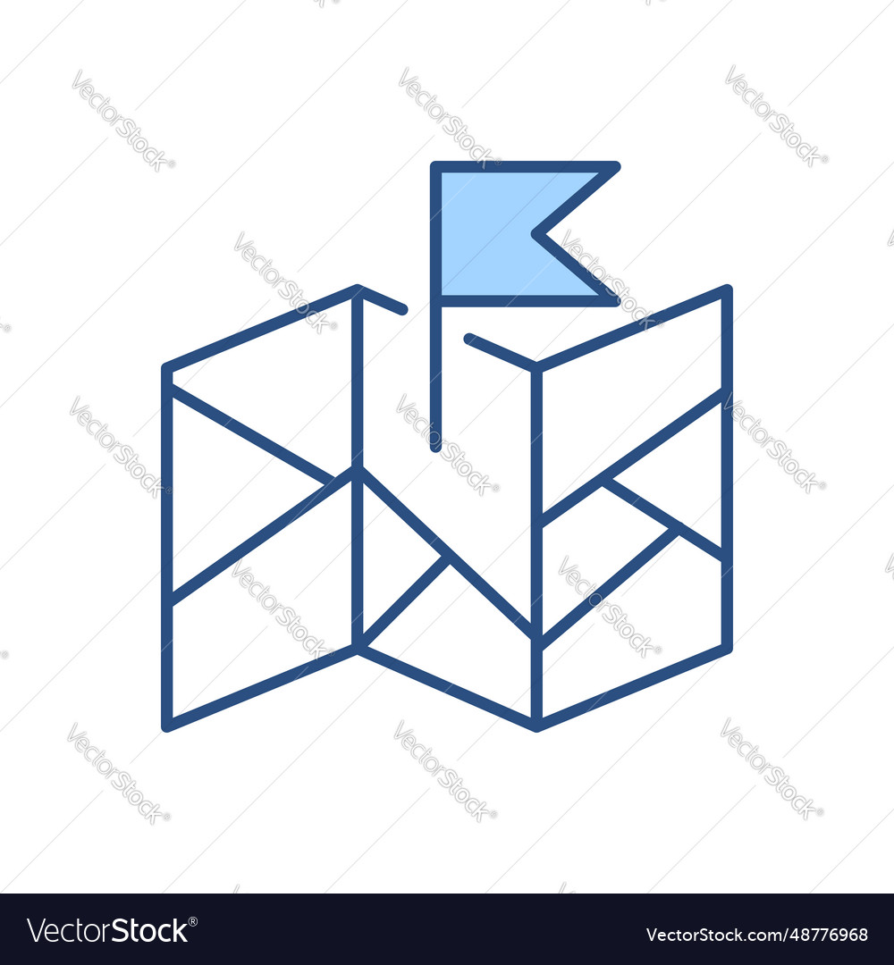 Map with flag related icon