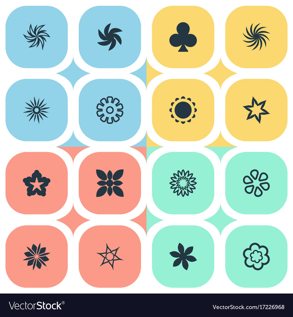 Set of simple icons element