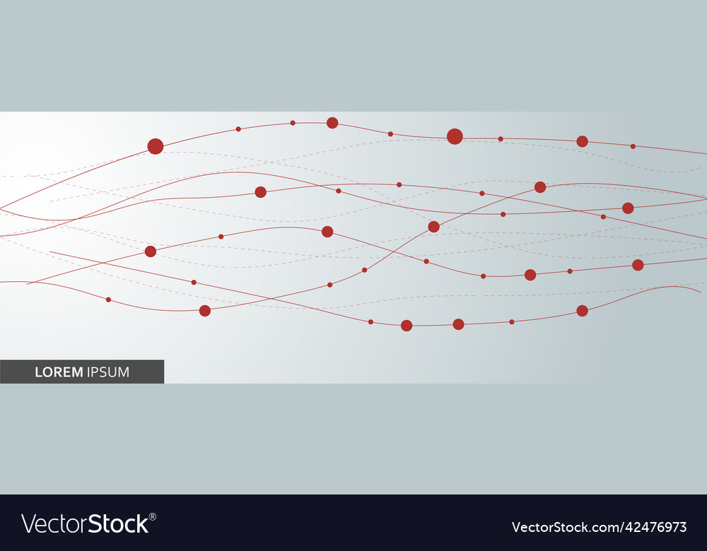 Abstraktes Muster mit glatten Linien und Punkten vector image Abstraktes Muster mit glatten Linien und Punkten