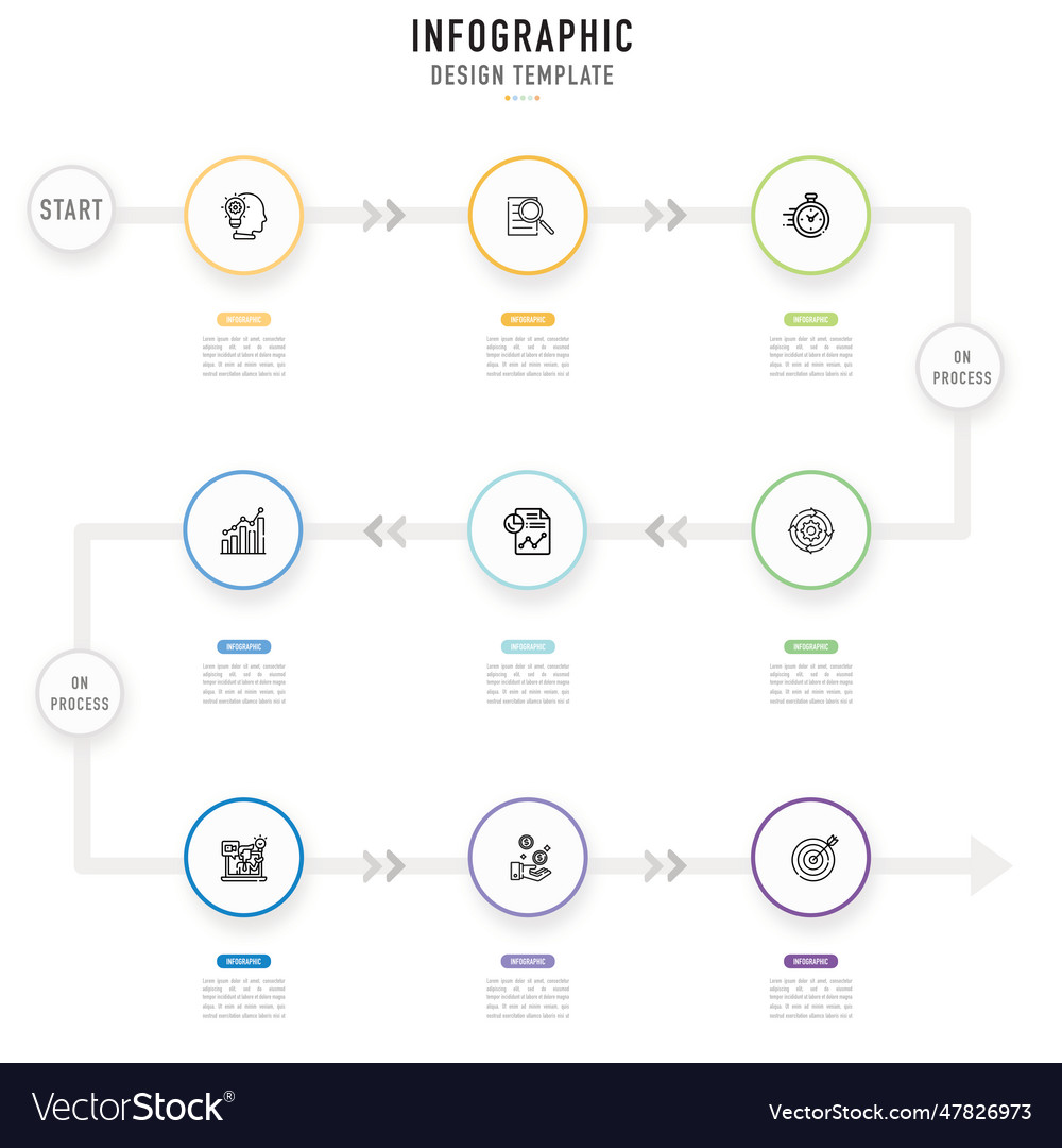 Circular roadmap infographic for business