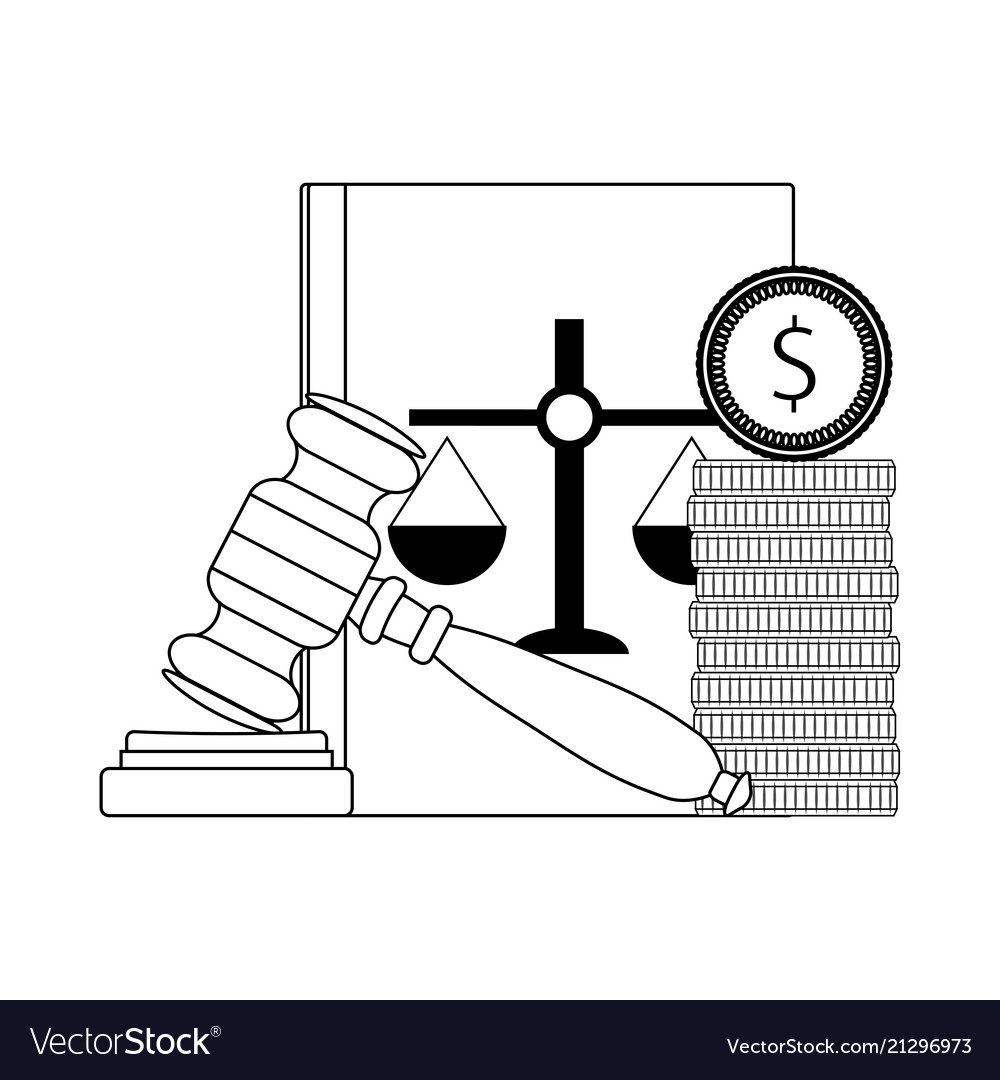 Corrupt bribery in judge vector image Corrupt bribery in judge