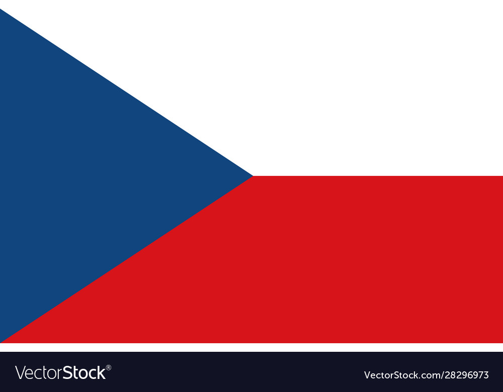 Czech republic flag official flag Royalty Free Vector Image