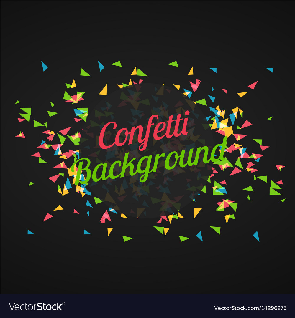 Dark Confetti Background with Triangles