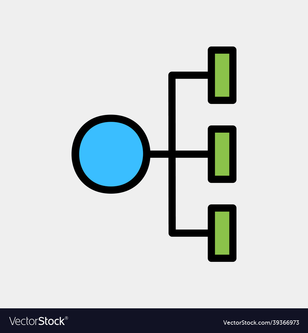 Diagram icon in filled line style for any projects vector image Diagram icon in filled line style for any projects