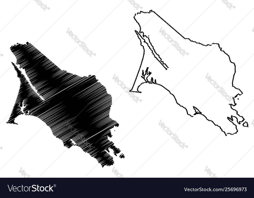 Marin county california map Royalty Free Vector Image