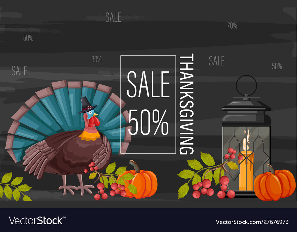 Thanksgiving day sale banner