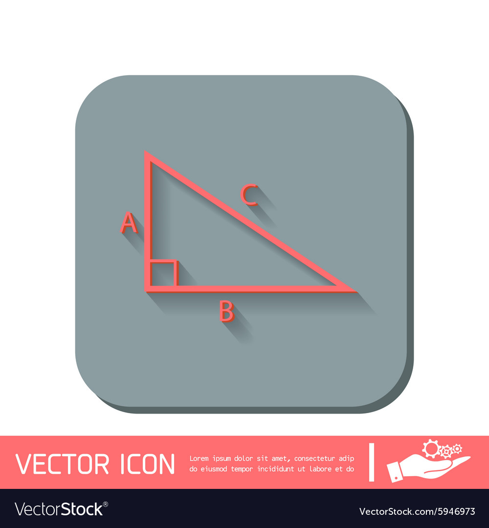 Triangle math symbol icon geometry learning Vector Image