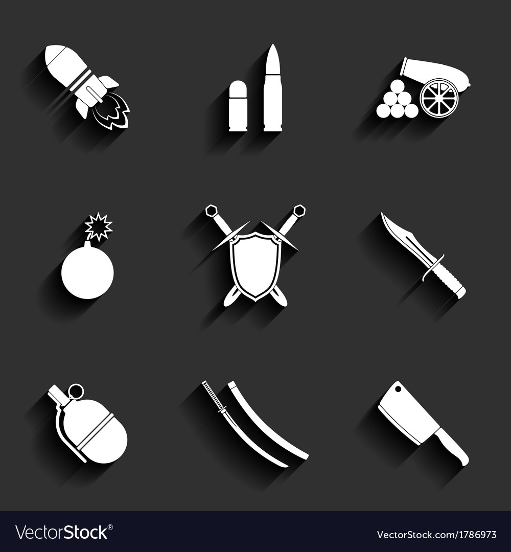 Weapon icon set