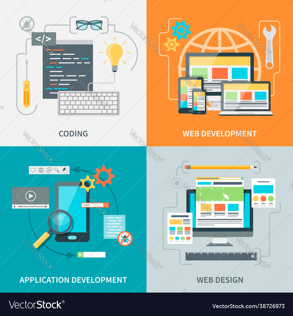 Website development picture set