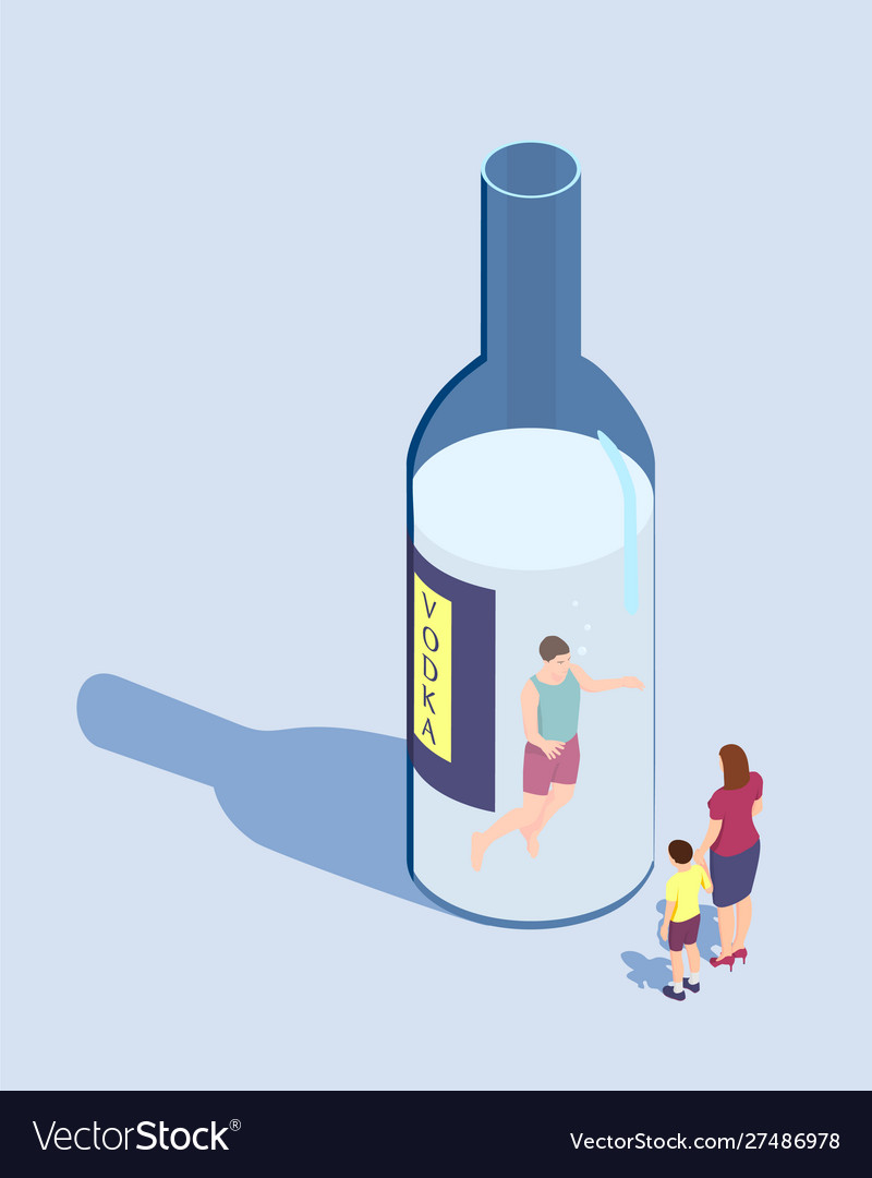 A man cannot stop drinking vector image A man cannot stop drinking