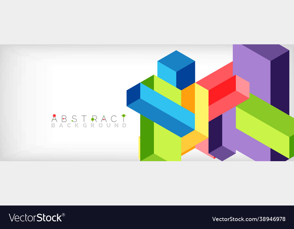 Abstract background 3d cubes cubic elements Vector Image Abstract background 3d cubes cubic elements