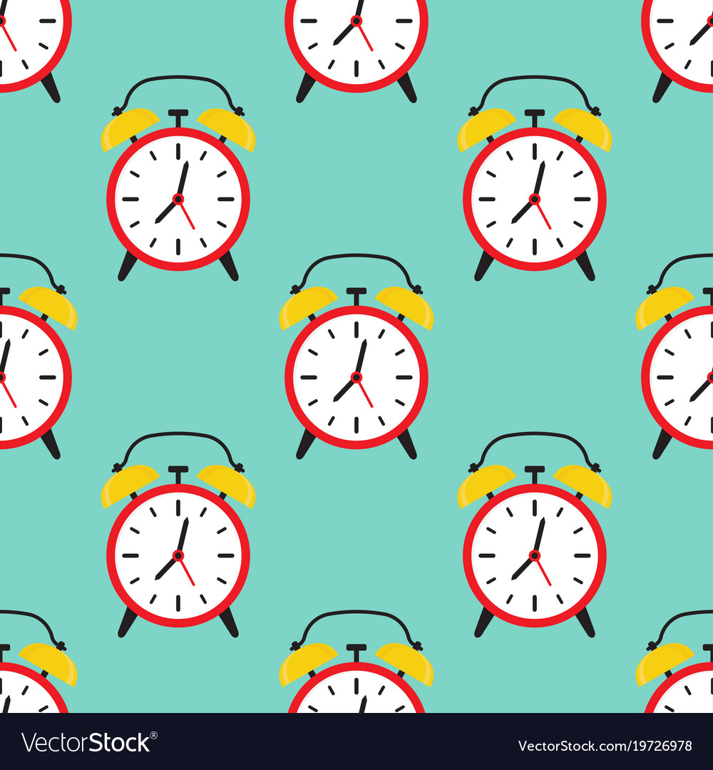 Alarm clock seamless pattern