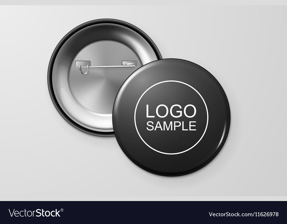 Blank button badge Royalty Free Vector Image - VectorStock