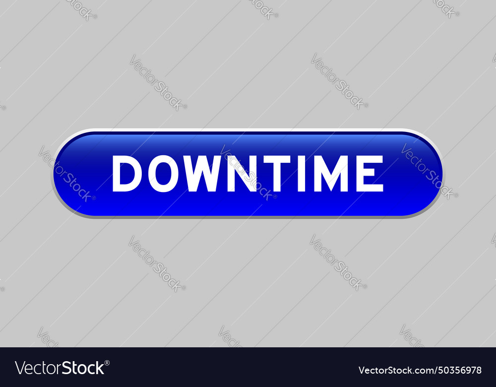 Blue color capsule shape button with word vector image Blue color capsule shape button with word