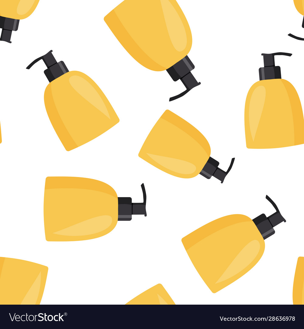 Bottle with liquid soap simple seamless pattern