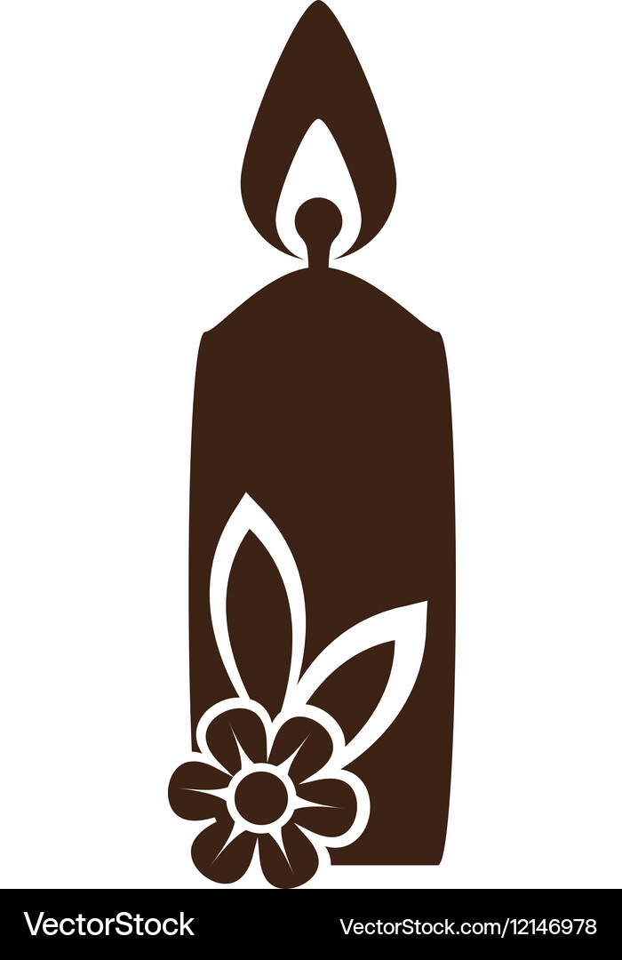 Candle house decoration icon image Royalty Free Vector Image