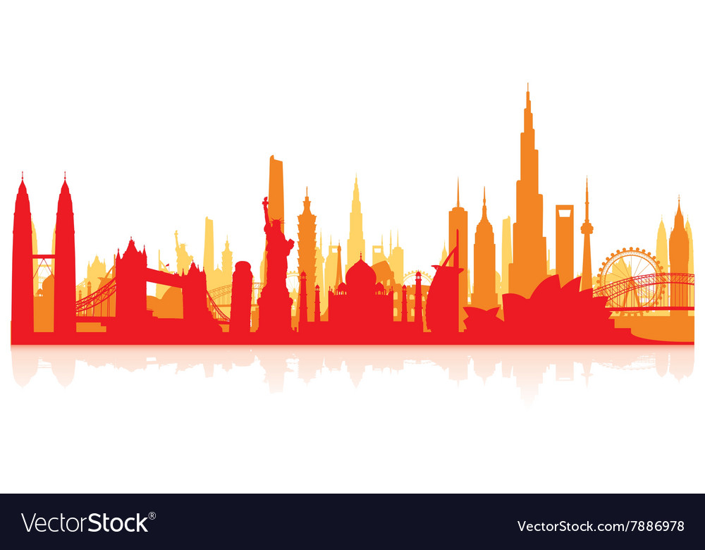 Stadtlandschaft rote Wohnung