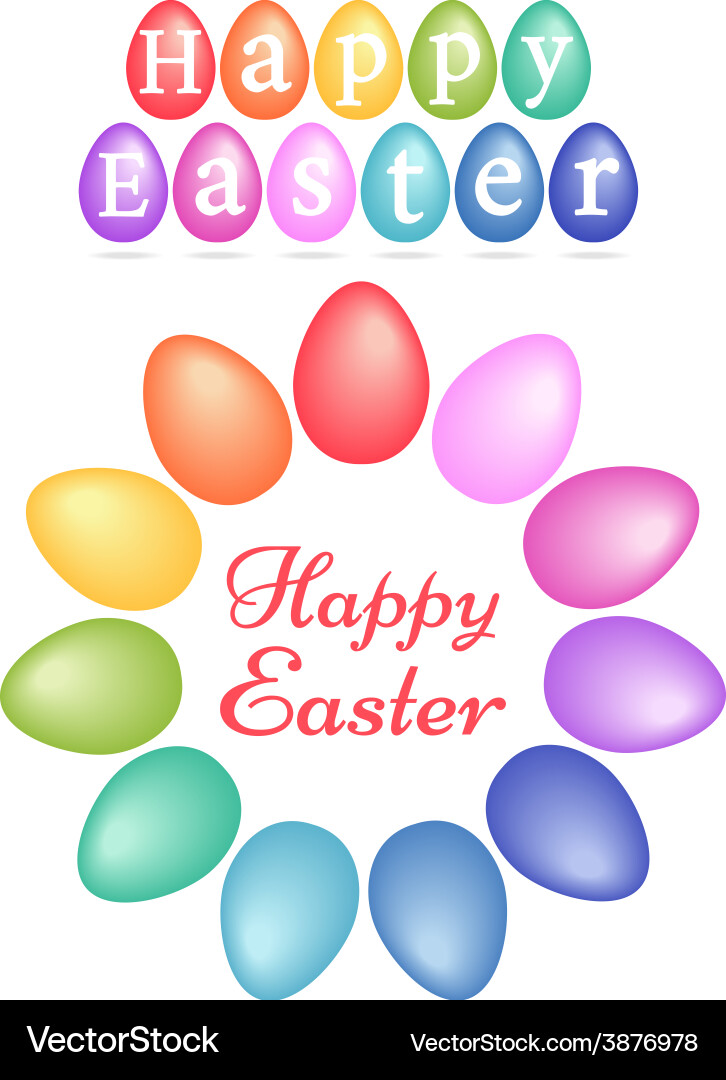 Colorful easter eggs set Royalty Free Vector Image