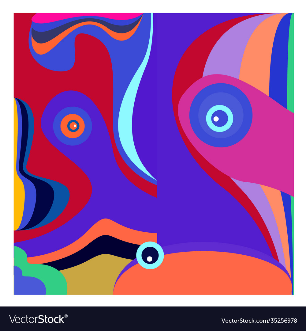 Colorful geometric and curve background pattern