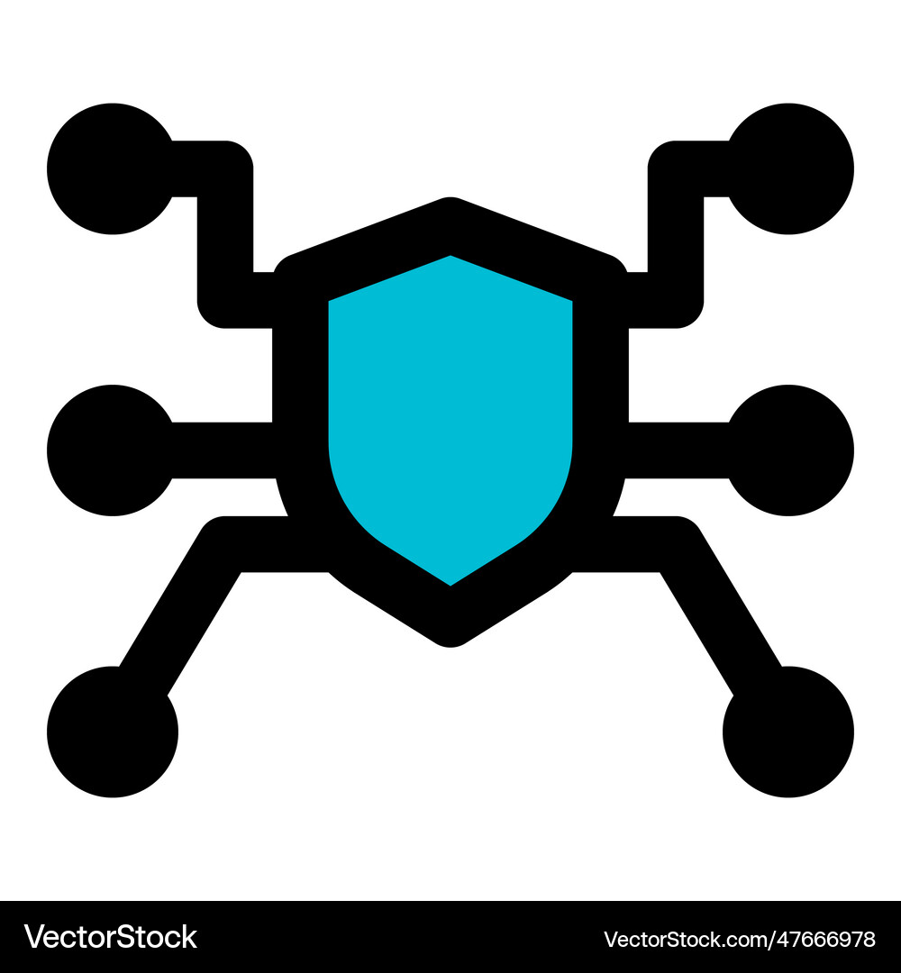 Cyber protected a digital security Royalty Free Vector Image
