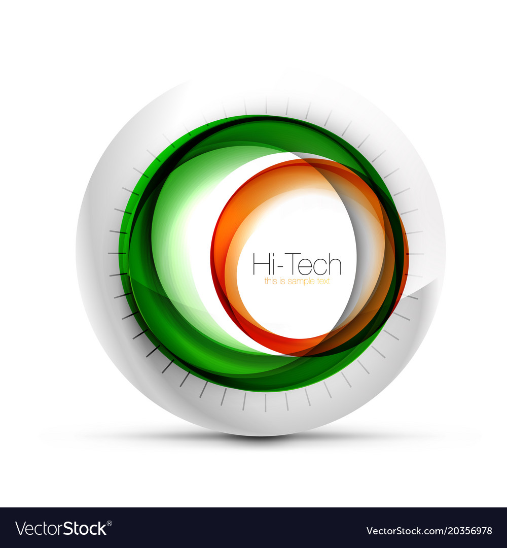 Digital techno sphere web banner button or icon