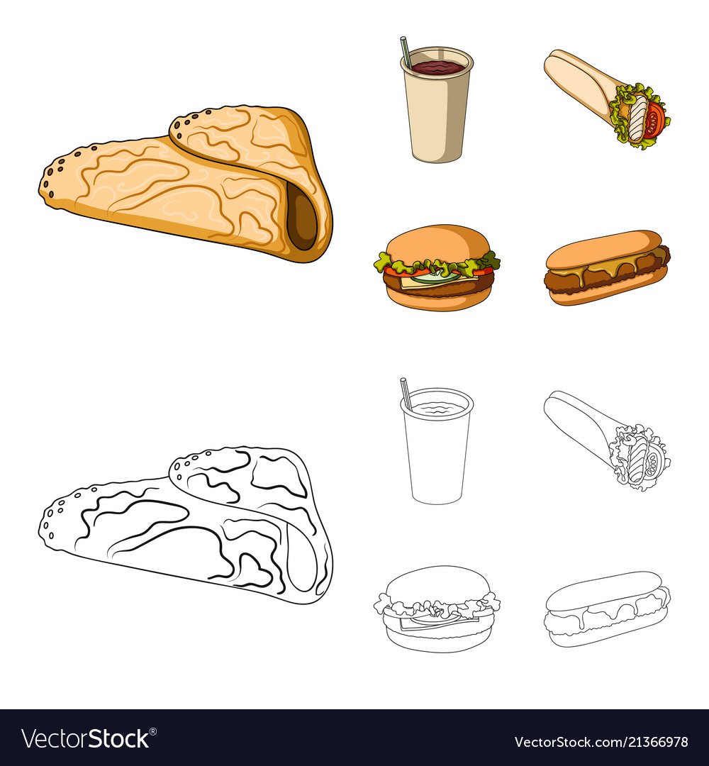 Fast meal eating and other web icon in cartoon Vector Image