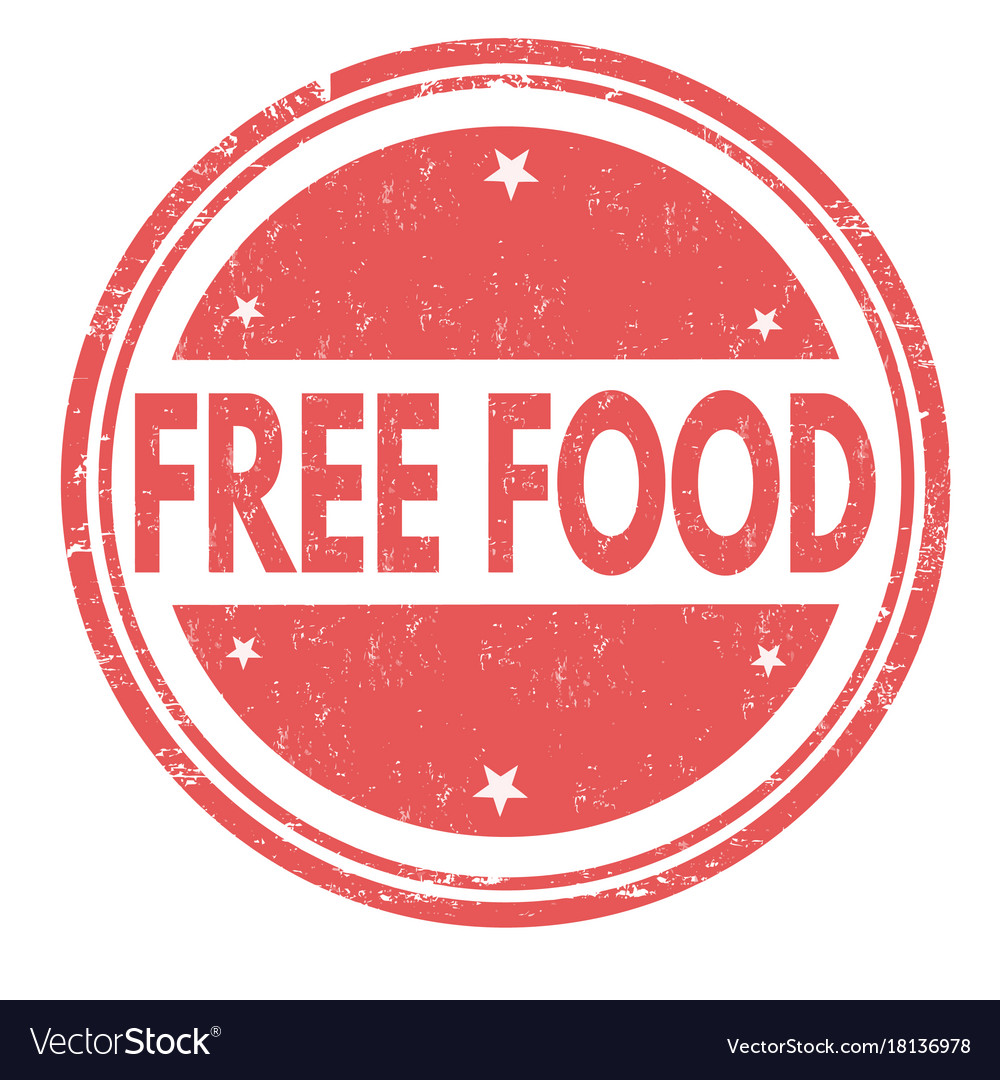 Free food sign or stamp Royalty Free Vector Image