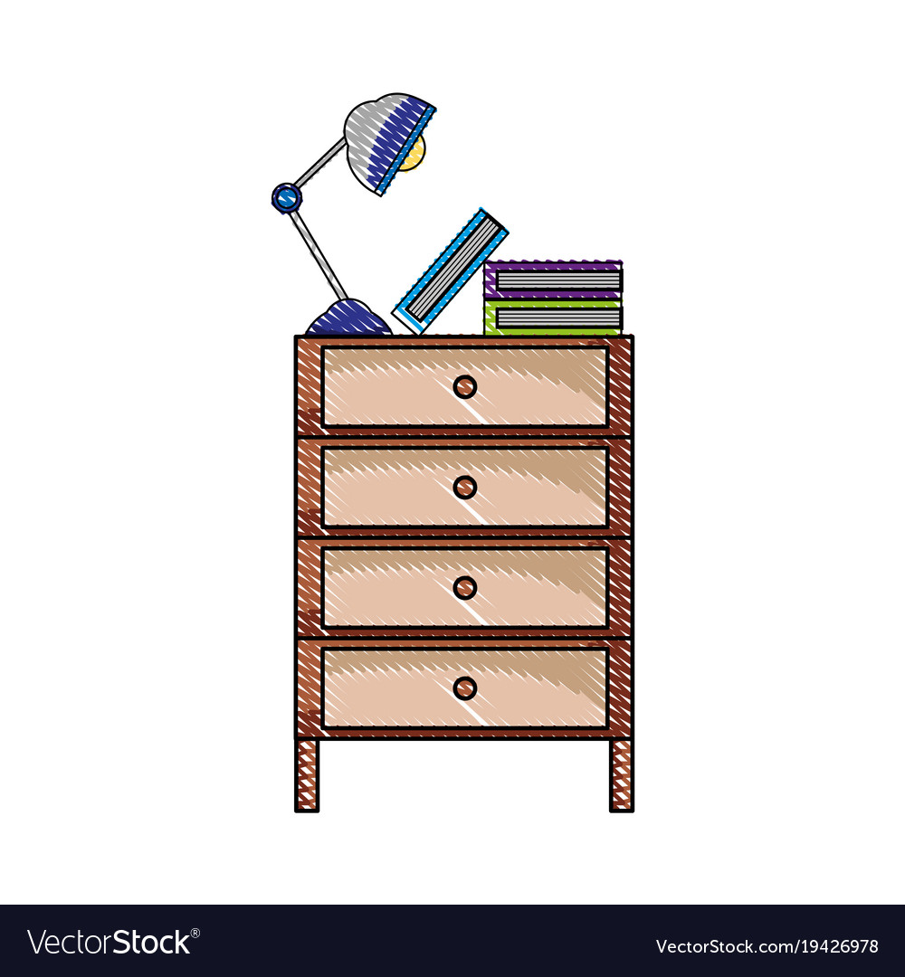 Grated cabinet file archive with lamp desk