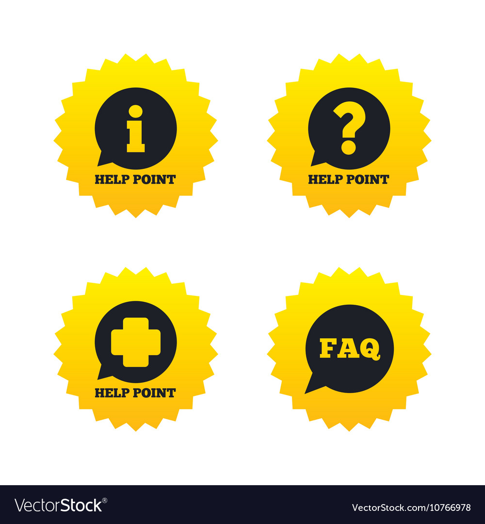 Help point icons question information symbol