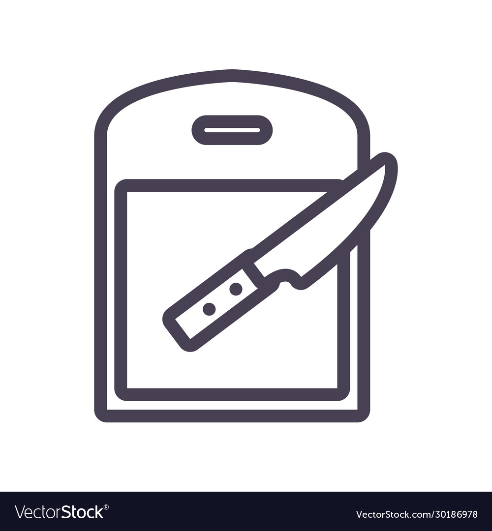 Isolated knife and table gradient style icon