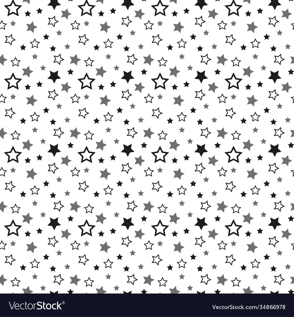 Random stars pattern endless background vector image Random stars pattern endless background