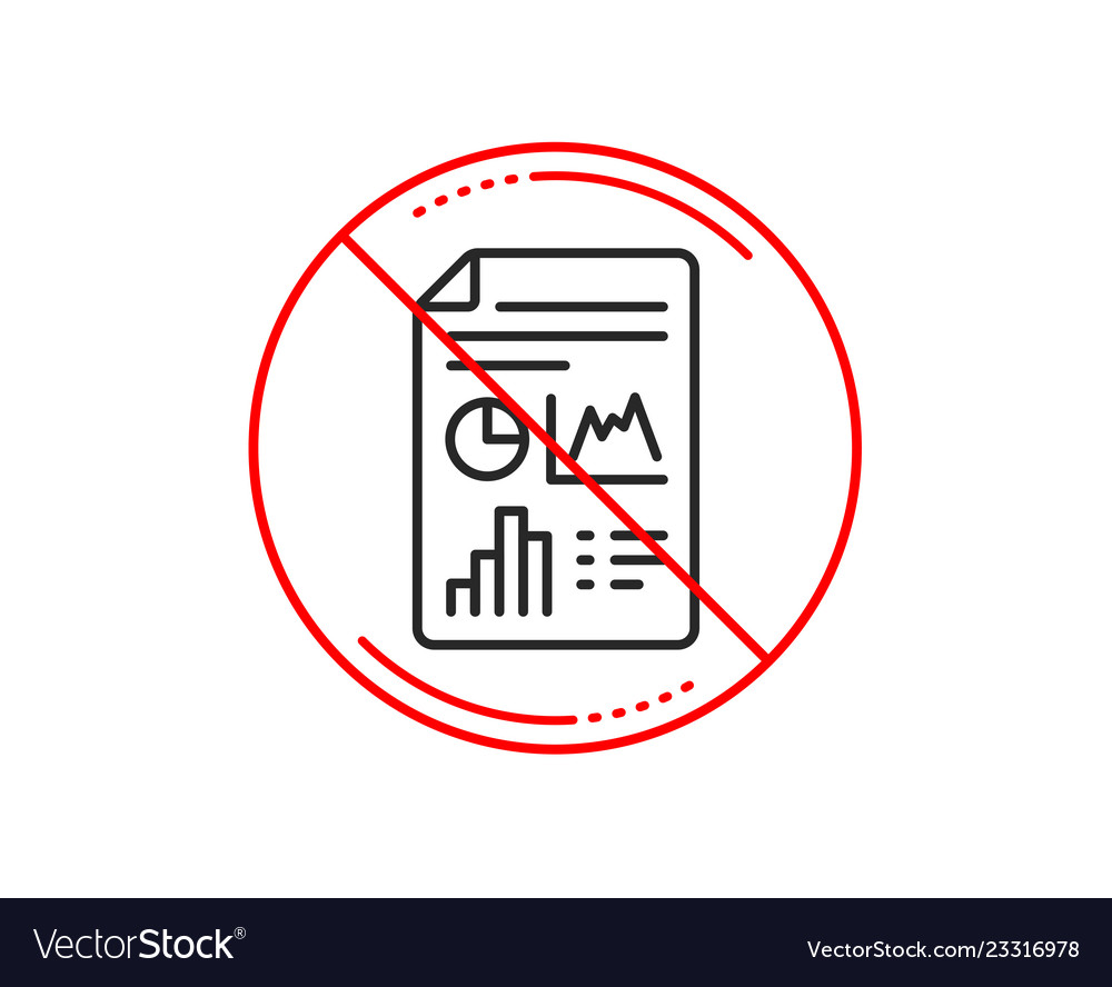 Report document line icon column graph sign