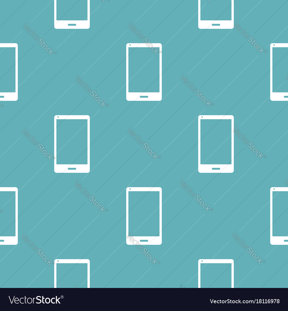Smartphone pattern seamless blue Royalty Free Vector Image