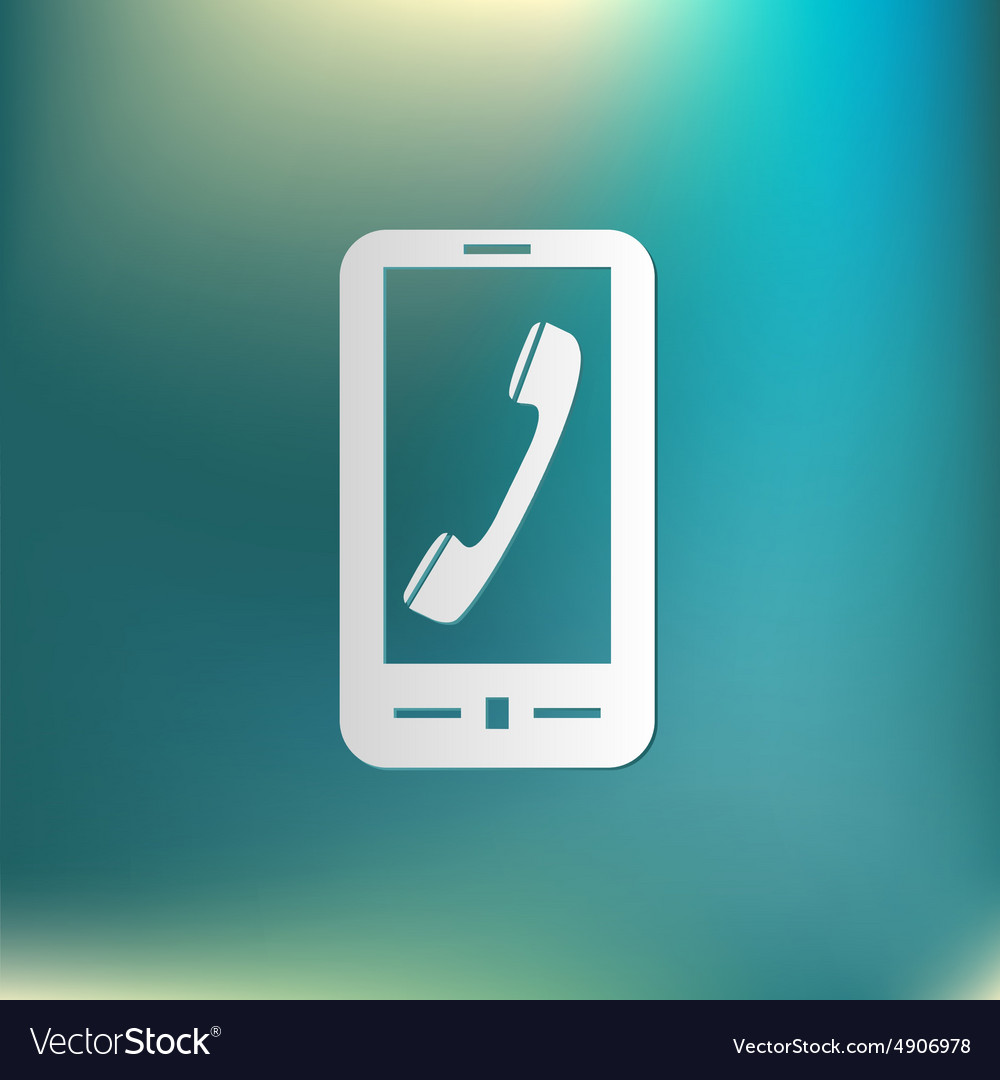 Smartphone with the symbol telephone handset