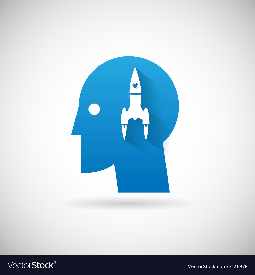 Start up symbol rocket icon design template