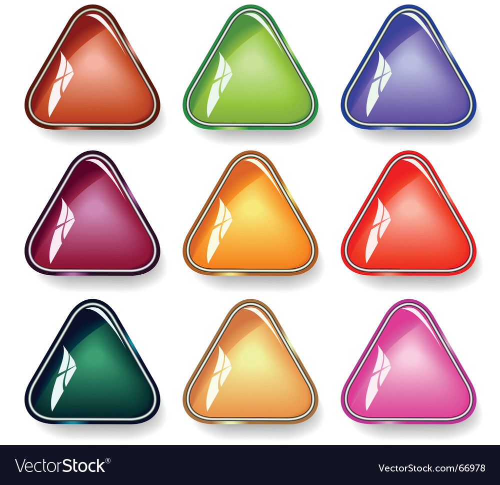 Triangular buttons