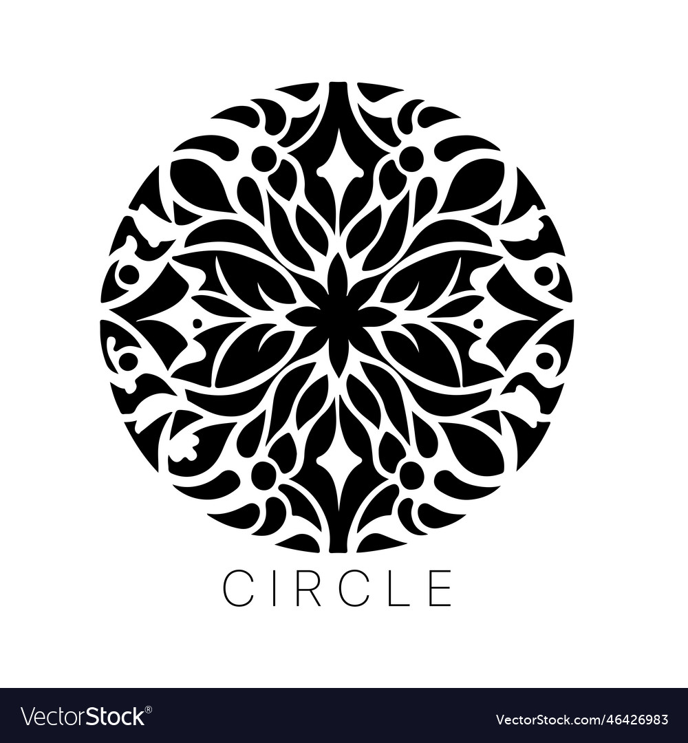 Abstract geometric circle pattern round