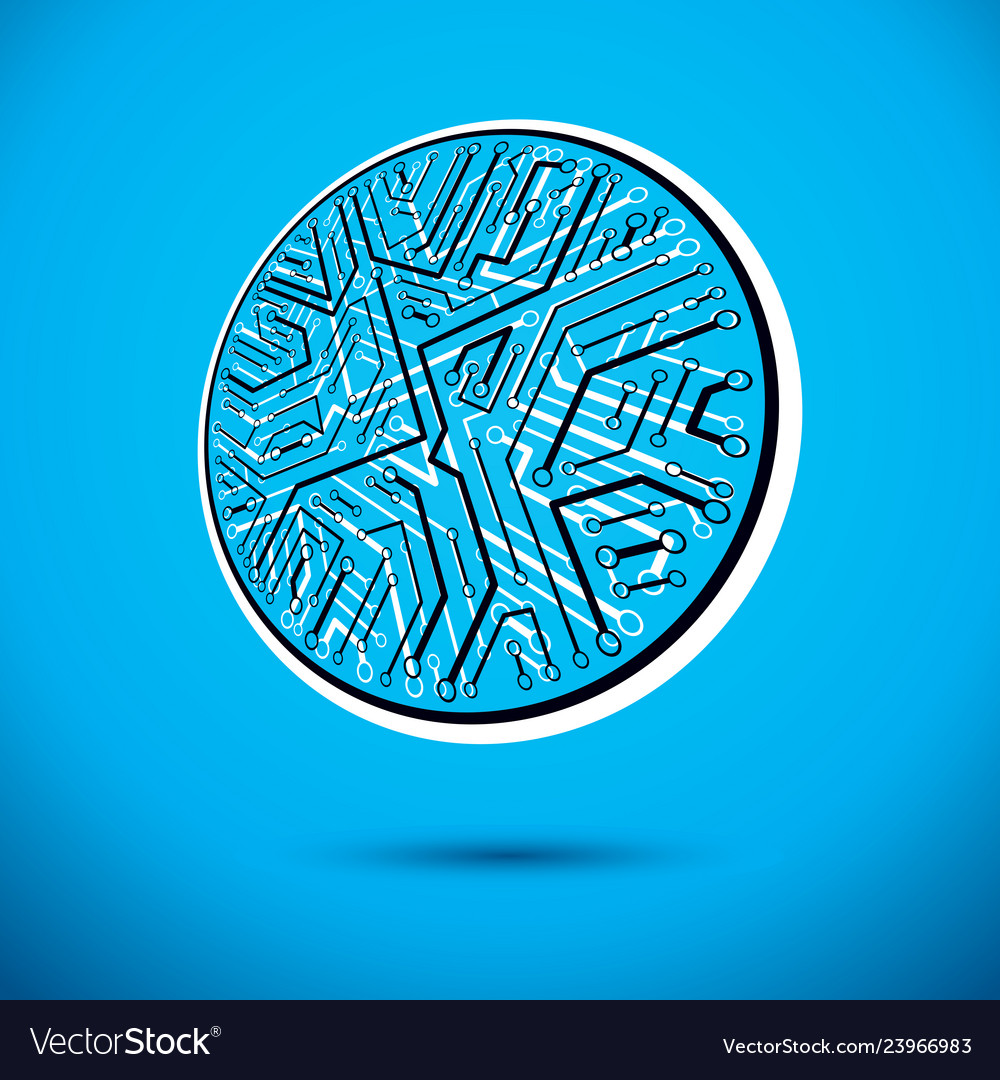 Abstract technology with circular circuit board