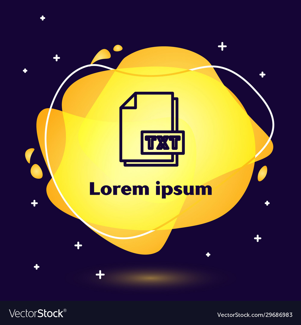 Black line txt file document download button vector image Black line txt file document download button