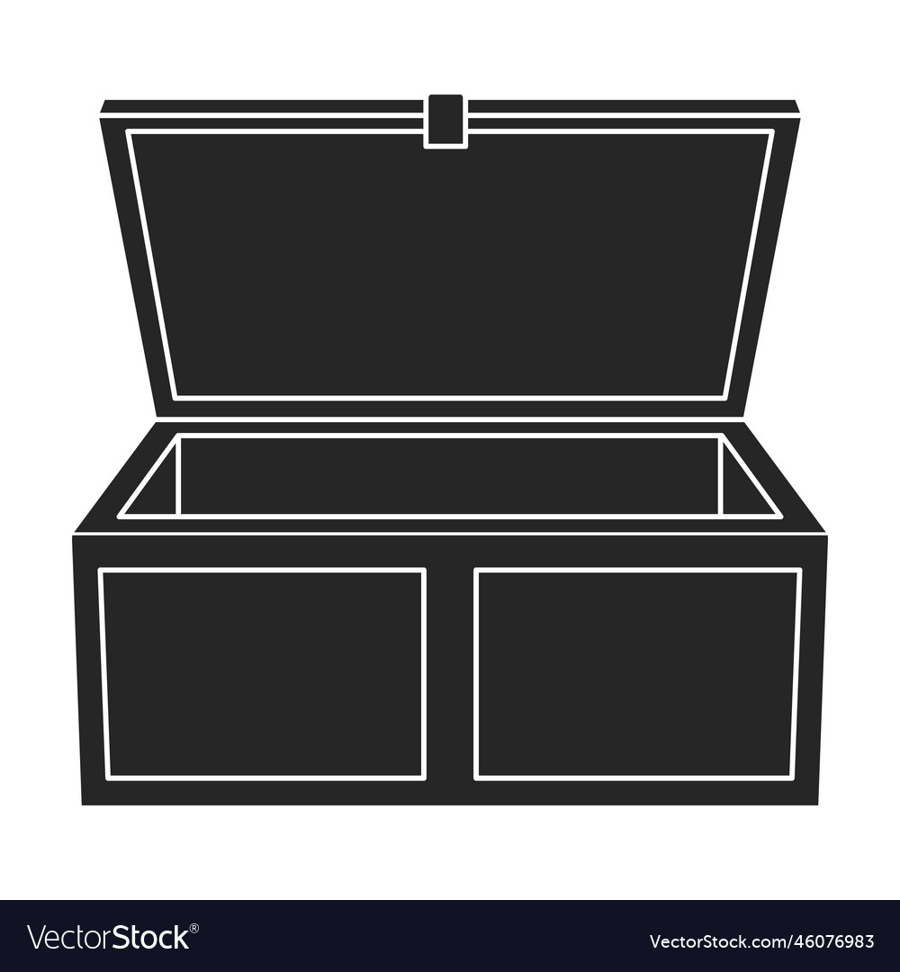 Chest Schatz iconblack logo isoliert vector image Chest Schatz iconblack logo isoliert