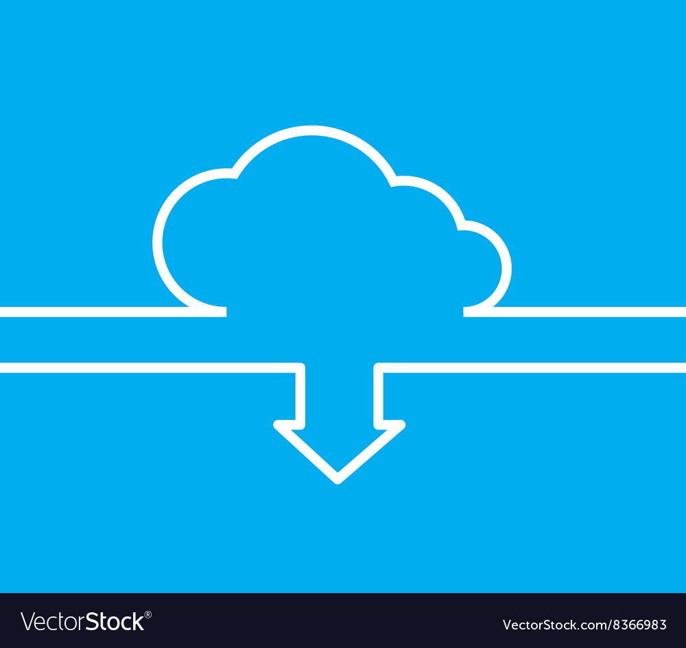 Cloud with white lines and arrows the same