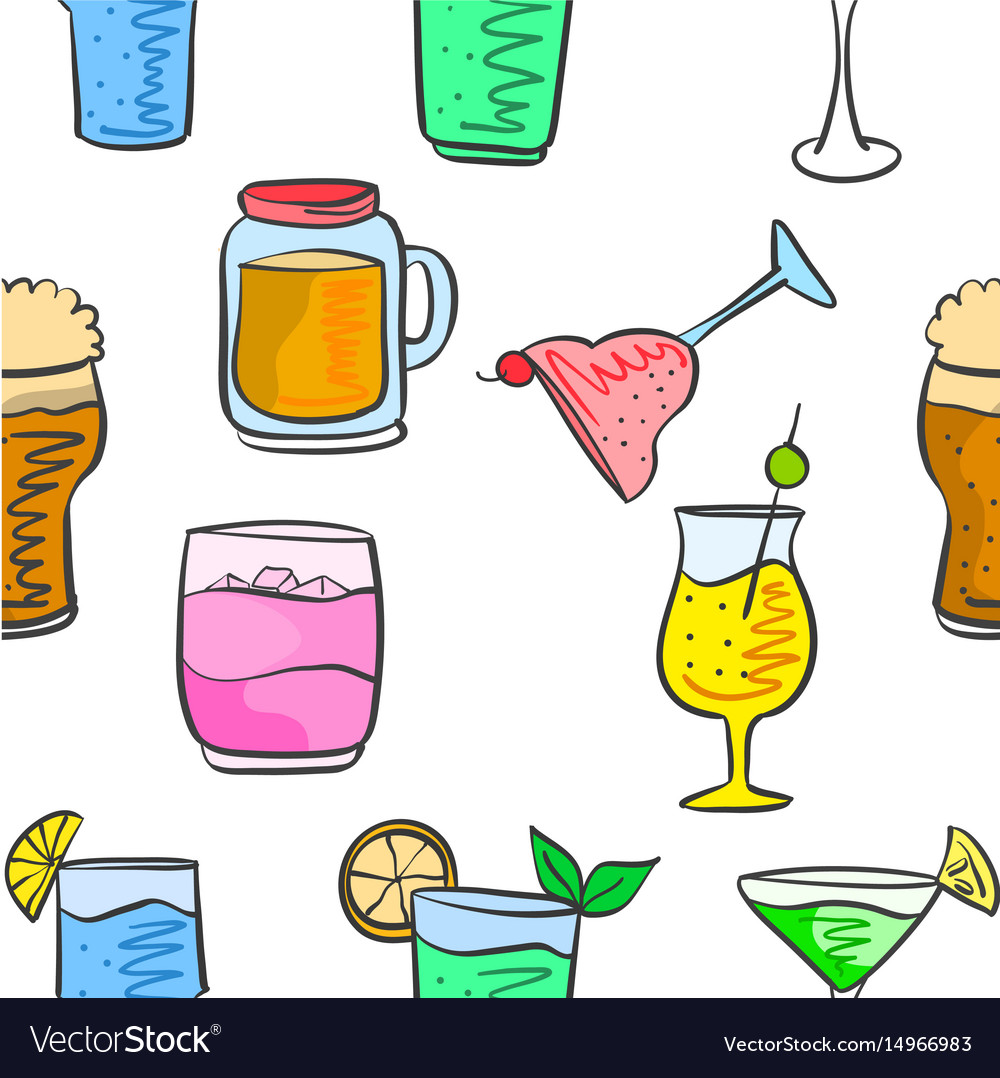 Collection drink various pattern style