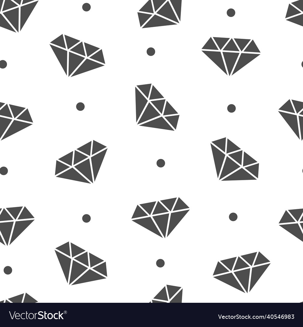 Diamonds and dots - seamless pattern vector image Diamonds and dots - seamless pattern