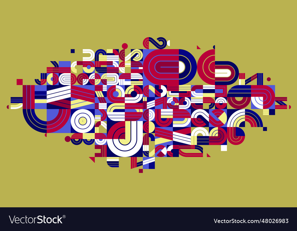 Dynamic messy abstract design composition minimal