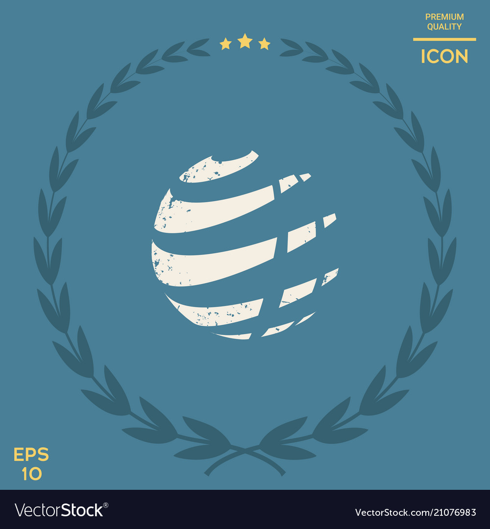Erdlogo mit Grunge-Effekt vector image Erdlogo mit Grunge-Effekt